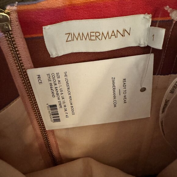 Zimmermann Lovestruck Peplum Top - Picture 8 of 8